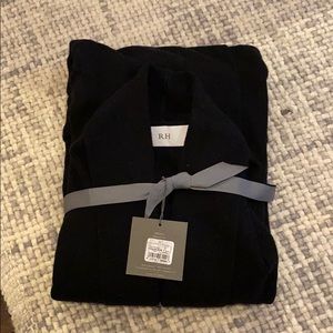 Restoration Hardware Black cashmere robe